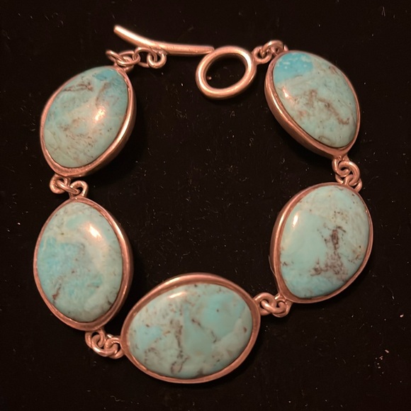 Barse 925 Sterling Silver Turquoise-like Bracelet